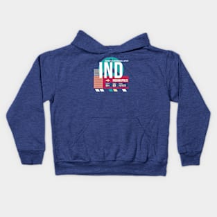 Indianapolis, Indiana (IND) Airport Code Baggage Tag Kids Hoodie